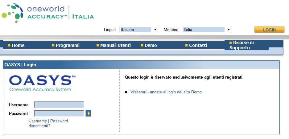 Accedere A Oneworld Accuracy System OASYS Login Oneworld Accuracy 